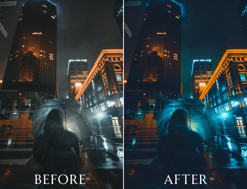 Cinematic Night Street Lightroom Presets