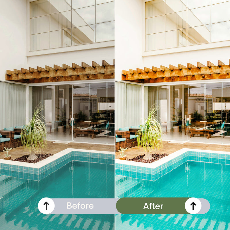 Real estate photo with vibrant lighting using mobile preset