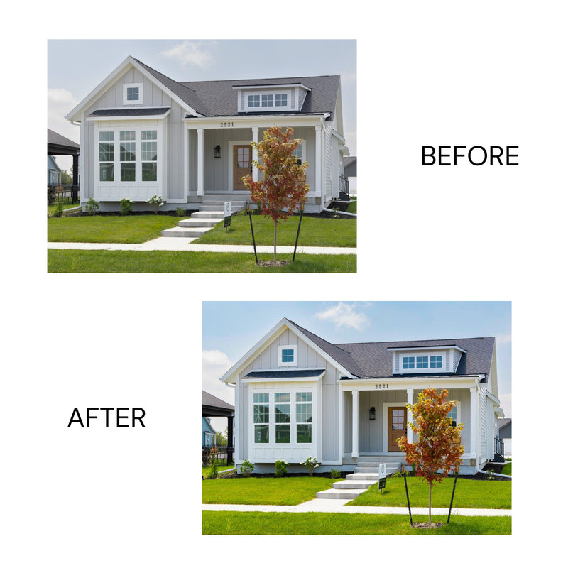 Contemporary villa showcased with clear and crisp Lightroom filter