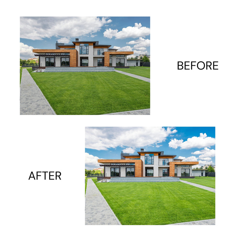 Contemporary villa showcased with clear and crisp Lightroom filter